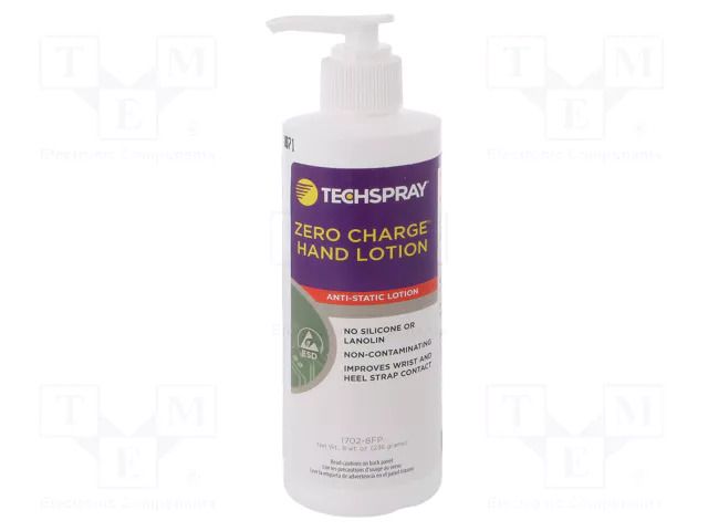 Agent: antistatic preparation; ESD; hand lotion; 237ml Techspray TCH-1702-8FP