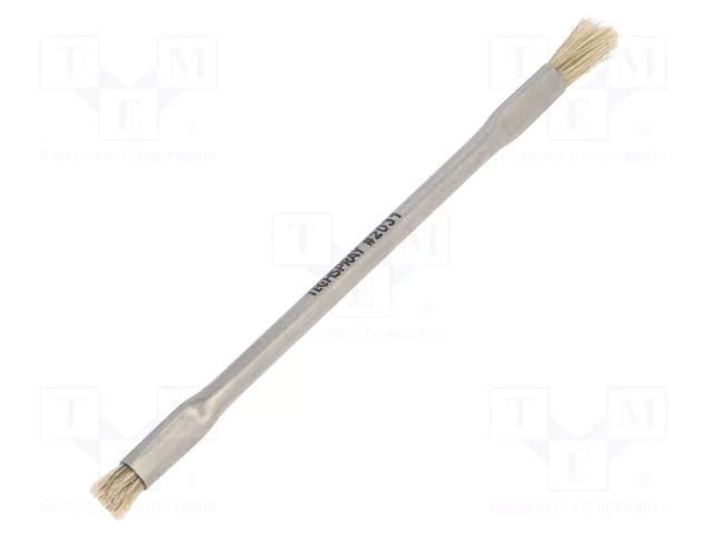 Tool: brush; horse hair; double sided; Handle material: metal Techspray TCH-2031-1