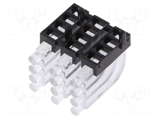 Fiber for LED; Ø2mm; No.of mod: 12; round; Front: convex MENTOR 1296.1034