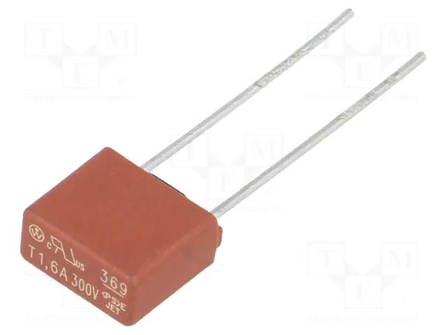 Fuse: fuse; 1.6A; 300VAC; time-lag; TE5; 369; 5.08mm LITTELFUSE 36911600000