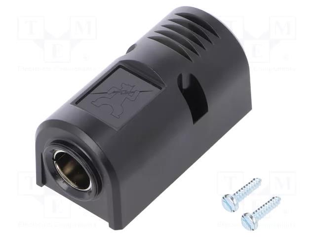 Car lighter socket; car lighter mini socket x1; 16A; black PRO CAR PROCAR-67618000