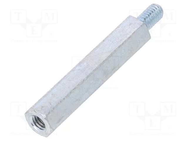 Screwed spacer sleeve; 35mm; Int.thread: M4; Ext.thread: M4; steel DREMEC TFM-M4X35/DR226