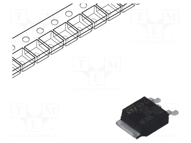Thyristor; 600V; Ifmax: 8A; 5A; Igt: 5mA; DPAK; SMD; reel,tape STMicroelectronics TS820-600B-TR