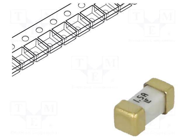 Fuse: fuse; 1.5A; 125VAC; 125V; 125VDC; ultra rapid; ceramic; SMD LITTELFUSE 044801.5MR