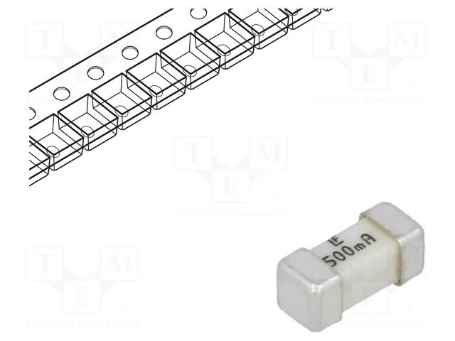 Fuse: fuse; 500mA; 125VAC; 125V; 125VDC; ultra rapid; ceramic; SMD LITTELFUSE 0453.500MR