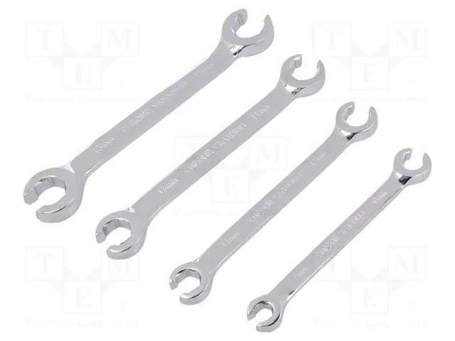 Wrenches set; for brake lines,flare nut wrench; 4pcs. YATO YT-0143