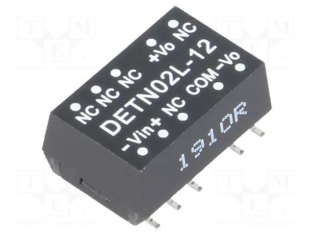 Converter: DC/DC; 2W; Uin: 4.5÷5.5VDC; Uout: 12VDC; Uout2: -12VDC MEAN WELL DETN02L-12