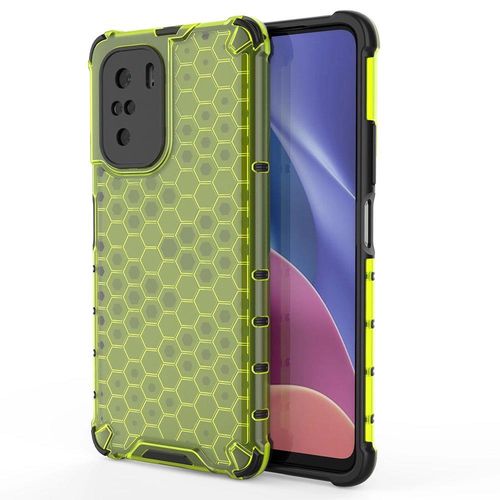 Honeycomb Case armor cover with TPU Bumper for Xiaomi Redmi K40 Pro+ / K40 Pro / K40 / Poco F3 green, Hurtel 5907769325144 5907769325144