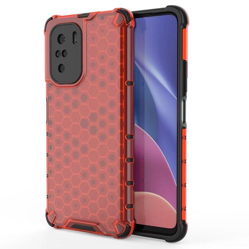 Honeycomb Case armor cover with TPU Bumper for Xiaomi Redmi K40 Pro+ / K40 Pro / K40 / Poco F3 red, Hurtel 5907769325151 5907769325151