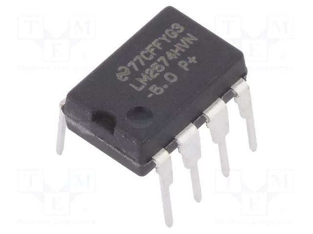 PMIC; DC/DC converter; Uin: 4÷60VDC; Uout: 5VDC; 0.5A; DIP8; THT TEXAS INSTRUMENTS LM2574HVN-5.0/NOPB