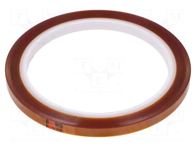 Tape: high temperature resistant; Thk: 0.07mm; 62%; amber; W: 6mm 3M 3M-5413-6