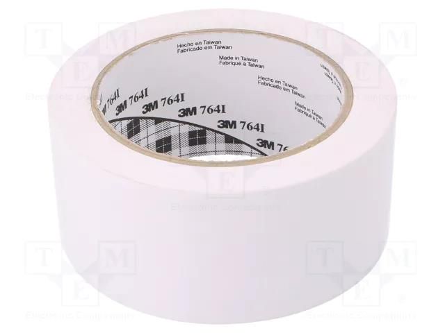 Tape: marking; white; L: 33m; W: 50mm; self-adhesive 3M 3M-764I-50-33WH