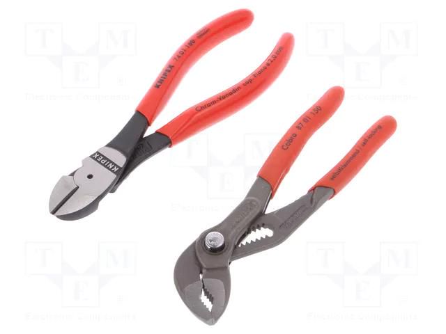 Kit: pliers; cutting,adjustable; bag; 2pcs. KNIPEX KNP.002072V02