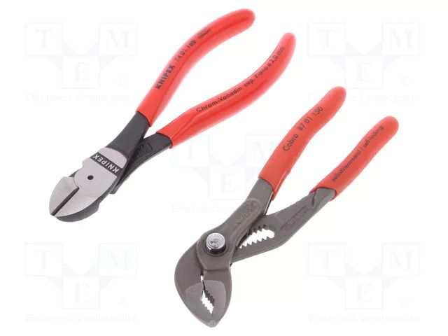 Kit: pliers; bag; cutting,adjustable; 2pcs. KNIPEX KNP.002072V02