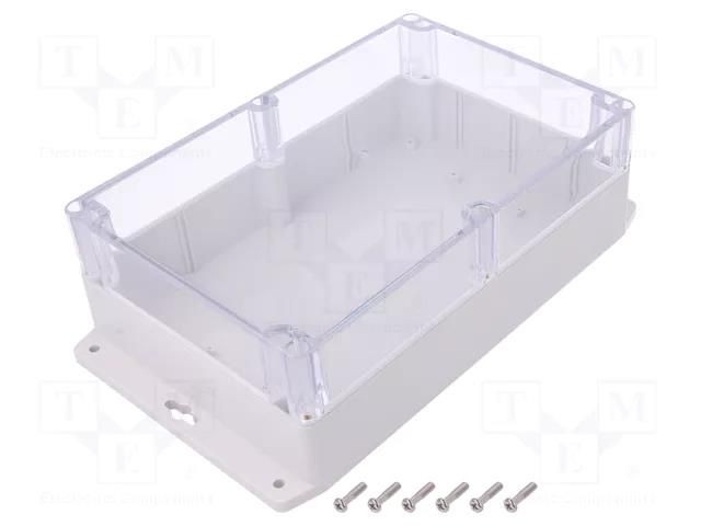 Enclosure: multipurpose; X: 146mm; Y: 222mm; Z: 75mm; polycarbonate GAINTA G232CMF-IP67