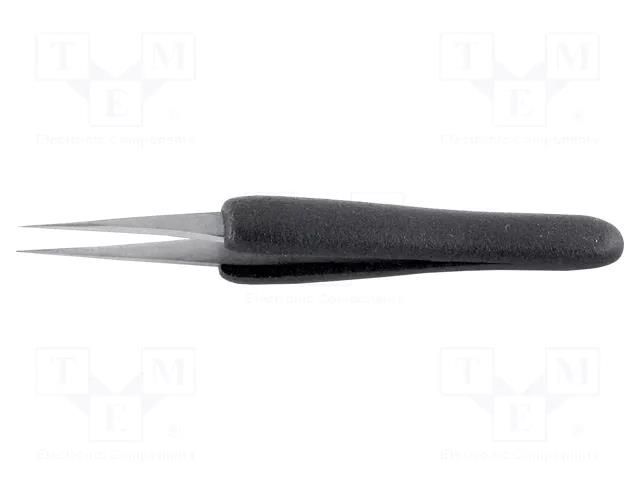 Tweezers; Blade tip shape: sharp; Tweezers len: 110mm; ESD IDEAL-TEK IDL-3C.SA.DN.6