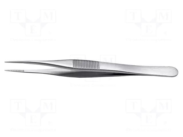 Tweezers; 110mm; for precision works; Blade tip shape: flat IDEAL-TEK IDL-10G.SA.0