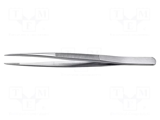 Tweezers; 110mm; Blades: narrow; Blade tip shape: flat; universal IDEAL-TEK IDL-120A.SA.1