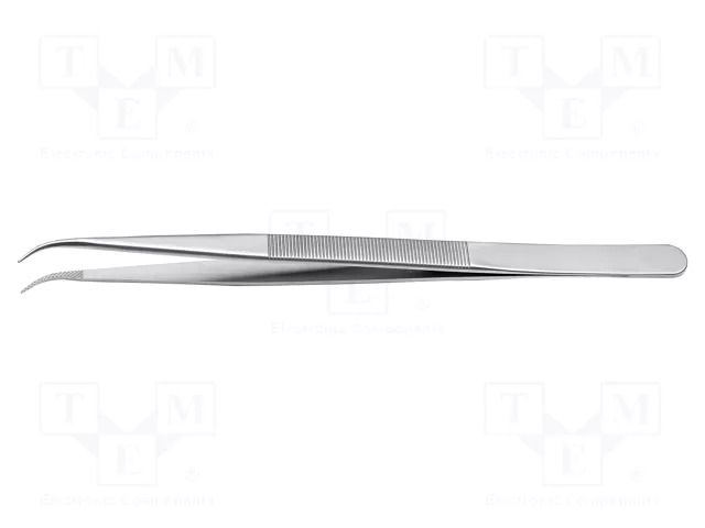 Tweezers; 150mm; Blades: narrow,curved; Blade tip shape: flat IDEAL-TEK IDL-119B.SA.1