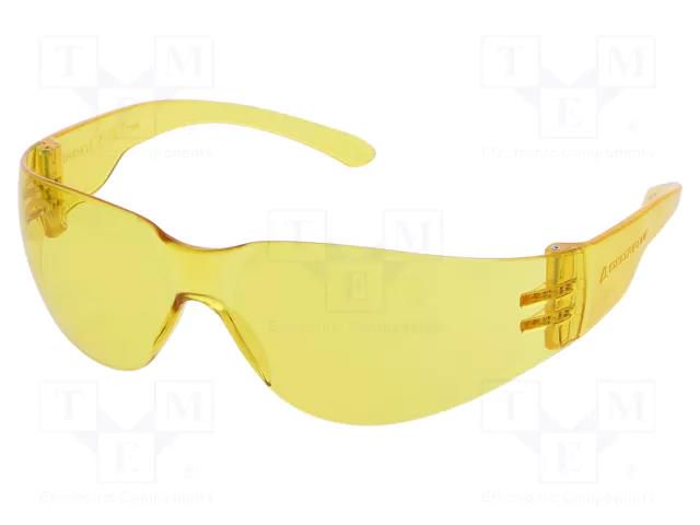 Safety spectacles; Lens: yellow; Classes: 1; Features: UV400; 25g DELTA PLUS DEL-BRAV2JA