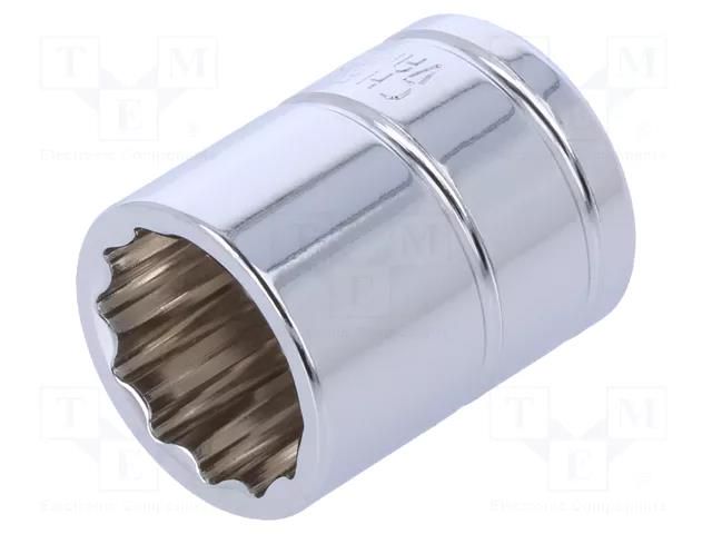 Socket; 12-angles,socket spanner; 14mm; 1/4"; Plating: chromium Workpro WP-W074061WE
