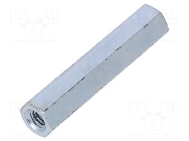Screwed spacer sleeve; 35mm; Int.thread: M4; hexagonal; steel DREMEC TFF-M4X35/DR126
