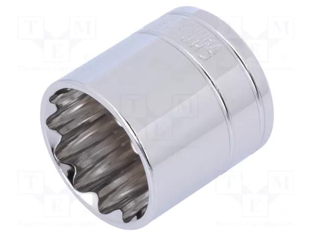 Socket; 12-angles,socket spanner; 24mm; 3/8"; Plating: chromium Workpro WP-W074148WE