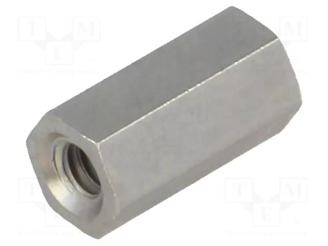 Screwed spacer sleeve; 10mm; Int.thread: UNC4-40; hexagonal DREMEC TFF-4-40X10/DR110