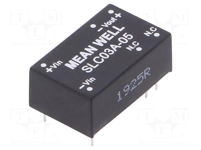 Converter: DC/DC; 3W; Uin: 9÷18VDC; Uout: 5VDC; Iout: 600mA; DIP16 MEAN WELL SLC03A-05