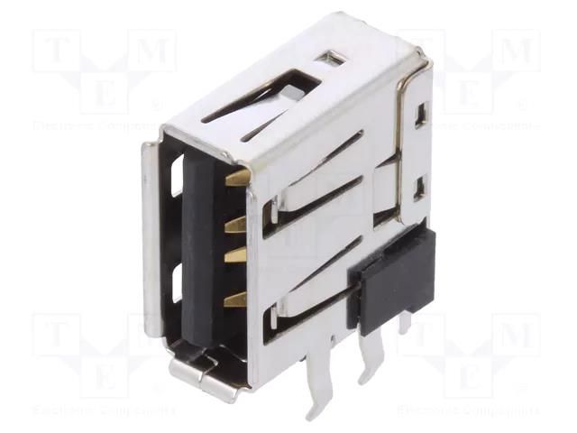 Connector: USB A; socket; on PCBs; THT; PIN: 4; side,angled 90° MOLEX MX-67329-8001