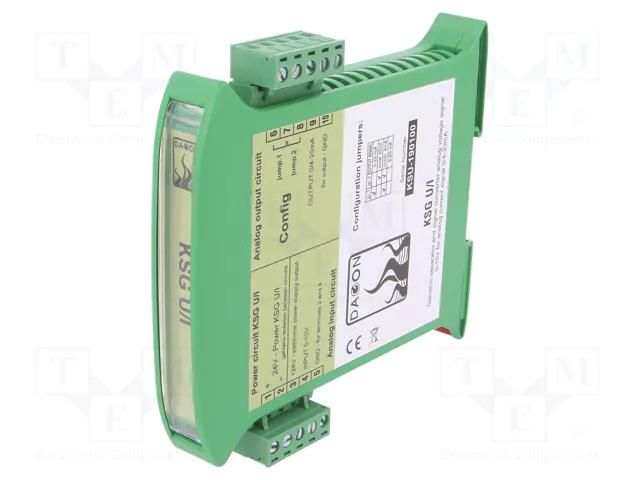 Converter: analog signals; for DIN rail mounting; 0÷10V; 24VDC DAGON KSG-U/I
