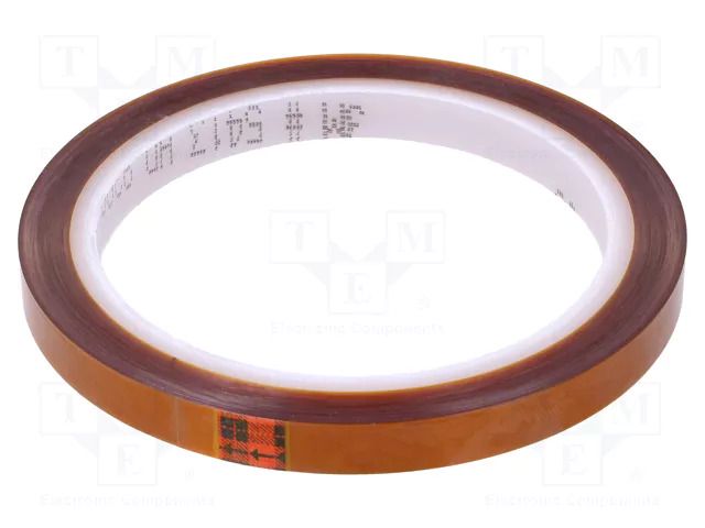 Tape: high temperature resistant; Thk: 0.07mm; 62%; amber; W: 9mm 3M 3M-5413-9