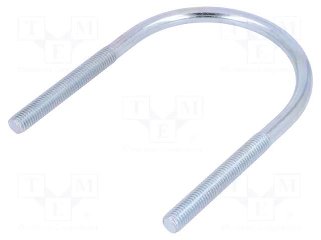 U-bolt; B; 1.5; steel; zinc; Thread len: 70mm; for fixing pipes DROMET D-CB10..89.143