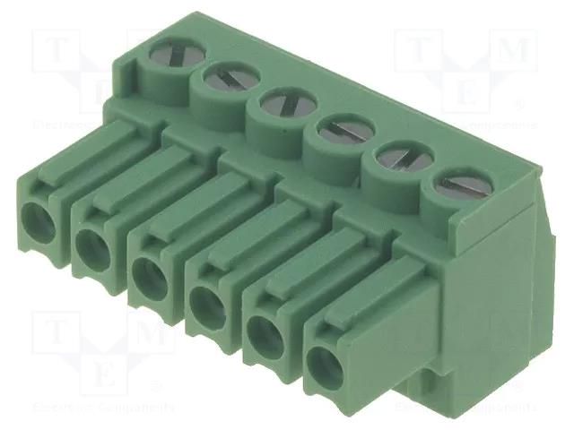 Connector: pluggable terminal block; plug; female; 11A; 300V; 1x6 TE Connectivity 284506-6