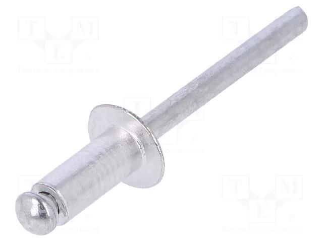 Rivet; aluminium; Rivet diam: 4.8mm; L.rivet: 12.7mm; 50pcs. VOREL VOREL-70500