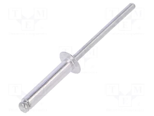 Rivet; aluminium; Rivet diam: 4mm; L.rivet: 19mm; 50pcs. VOREL VOREL-70430