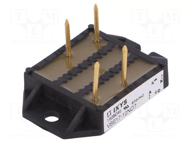 Bridge rectifier: single-phase; Urmax: 1.2kV; If: 19A; Ifsm: 35A IXYS VBE17-12NO7