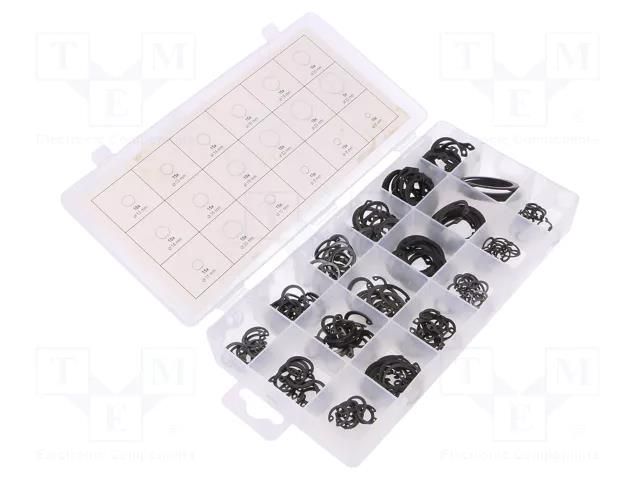 Circlip set; Ring: internal,external; 225pcs. YATO YT-06882