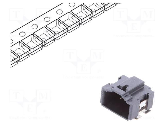 Connector: wire-board; Minitek MicroSpace; socket; male; PIN: 6 AMPHENOL COMMUNICATIONS SOLUTIONS 10142344-106KLF