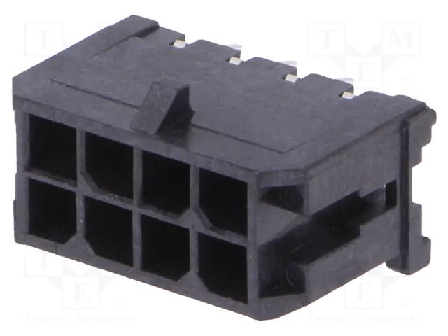 Connector: wire-board; socket; male; PIN: 8; Micro-Fit 3.0; THT; 3mm MOLEX MX-43045-0814