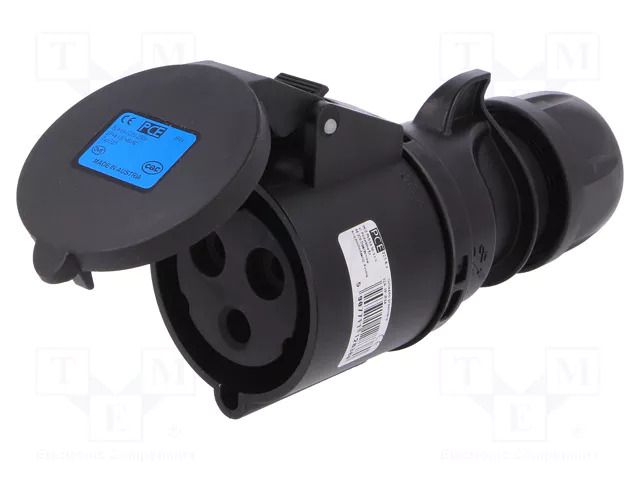 Connector: AC supply; plug; female; 32A; 230VAC; Midnight; IP44 PCE 223-6X