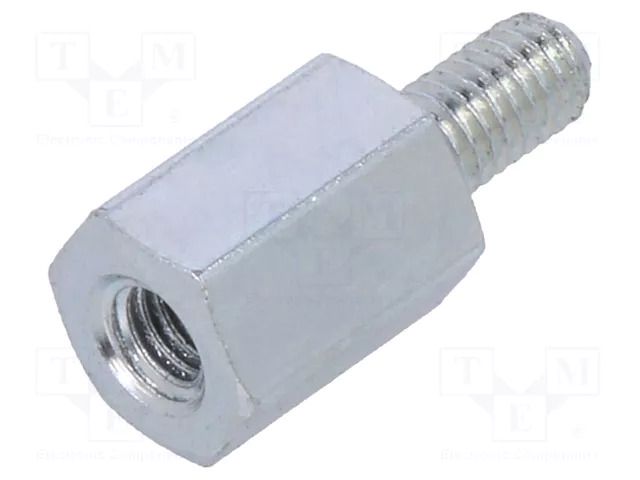 Screwed spacer sleeve; 8mm; Int.thread: M3; Ext.thread: M3; steel DREMEC TFM-M3X8/DR225