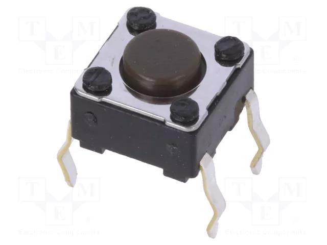 Microswitch TACT; SPST; Pos: 2; 0.05A/12VDC; THT; 1.6N; 6x6x3.5mm ALPS SKHHALA010