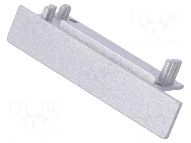 Cap for LED profiles; silver; 2pcs; ABS; FLAT8 TOPMET TOP-23110040