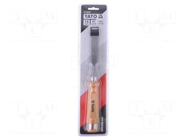 Chisel; Application: wood; 18mm; Chrom-vanadium steel YATO YT-6247