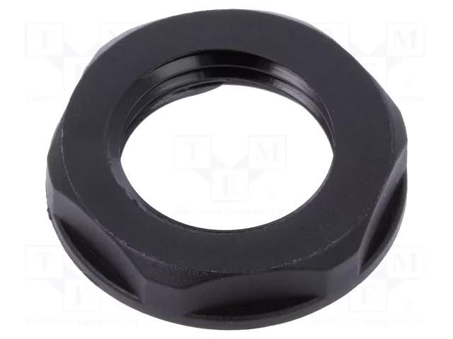 Nut; M16; polyamide; UL94V-2; black; -40÷125°C; Thread: metric TECHNO 6000046CC