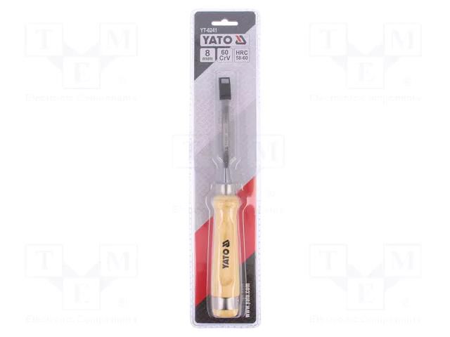 Chisel; Application: wood; 8mm; Chrom-vanadium steel YATO YT-6241