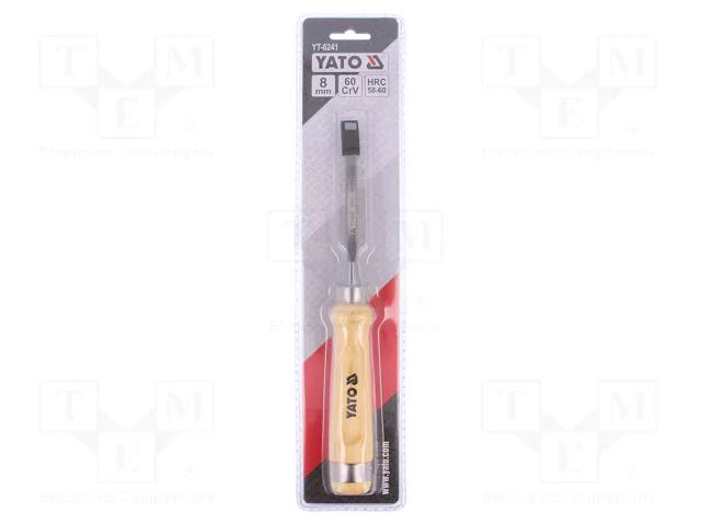 Chisel; Application: wood; 8mm; Chrom-vanadium steel YATO YT-6241