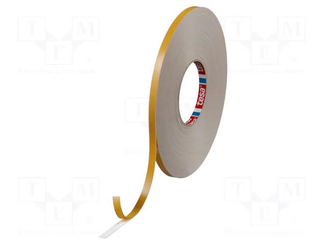 Tape: fixing; W: 9mm; L: 25m; Thk: 1.1mm; double-sided; acrylic; white TESA TESA-4957-9-25M