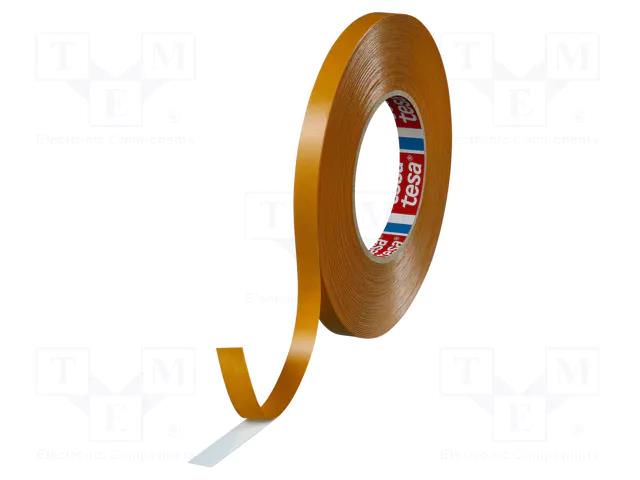 Tape: fixing; W: 12mm; L: 50m; Thk: 0.225mm; double-sided; white; 20% TESA TESA-4970-12-50M